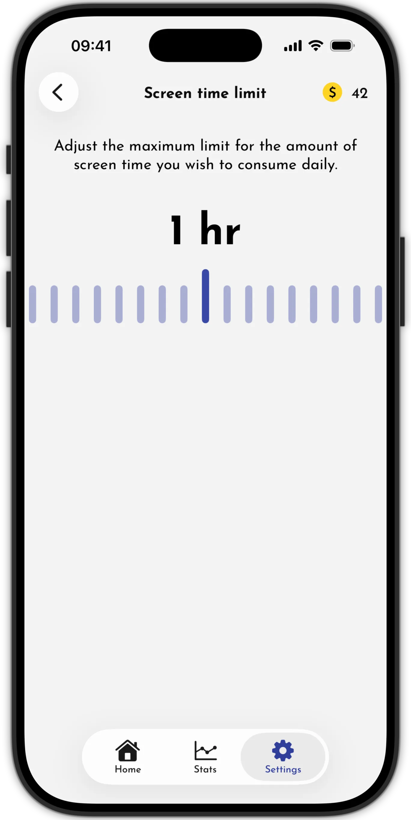 Set your limit screenshot